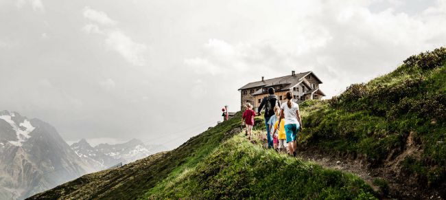 El valle de Stubai con niños